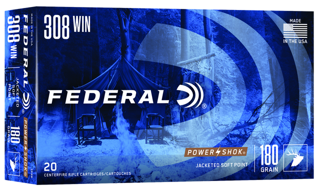 Federal Büchsenmunition .308 Win. 11,7g Jacketed Soft Point Power Shok