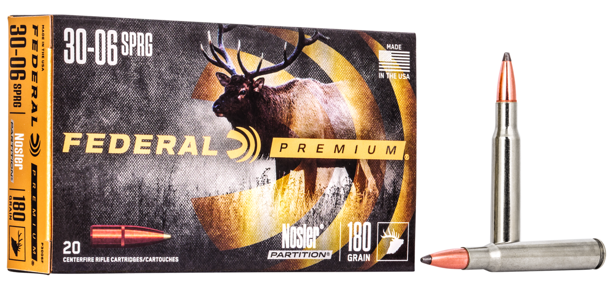Federal Büchsenmunition Premium .30-06 Spring 11,7g Nosler Partition
