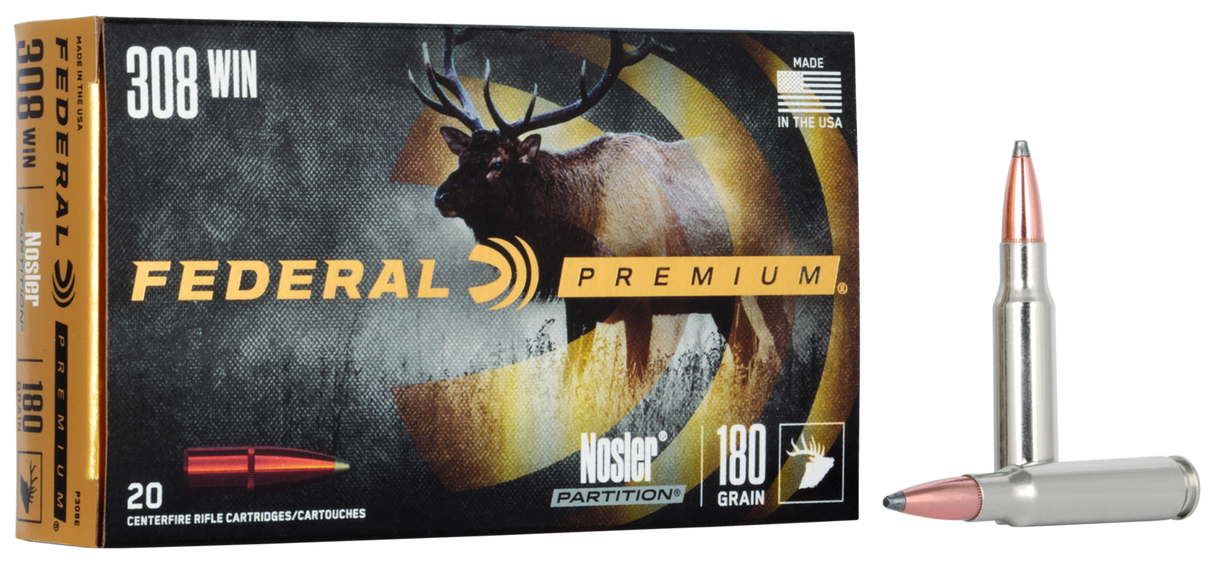 Federal Büchsenmunition Premium .308 Win. 11,7g Nosler Partition