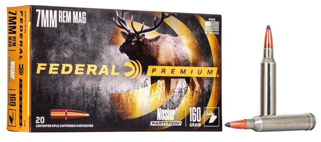 Federal Büchsenmunition Premium 7 mm Rem. Mag. 10,4g Nosler Partition