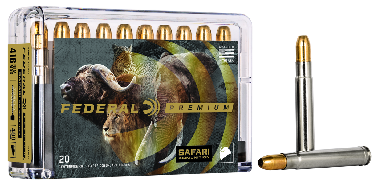 Federal Büchsenmunition Premium .416 Rem. Mag. 25,9g Trophy Bonded Sledgehammer Solid