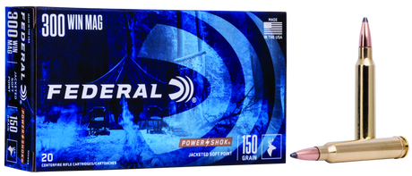 Federal Büchsenmunition .300 Win. Mag. 9,7g Jacketed Soft Point Power Shok