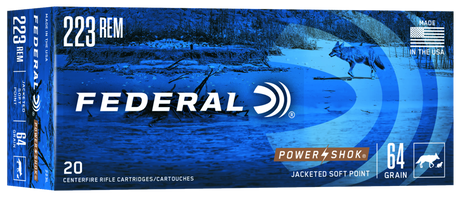 Federal Büchsenmunition .223 Rem 4,1g Jacketed Soft Point Power Shok