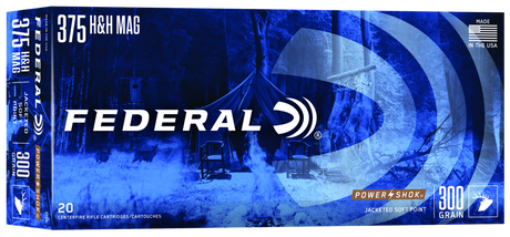 Federal Büchsenmunition .375 H&H 19,4g Jacketed Soft Point Power Shok