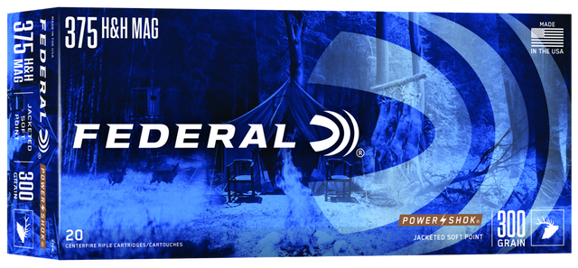 Federal Büchsenmunition .375 H&H 19,4g Jacketed Soft Point Power Shok