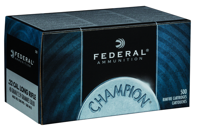 Federal Kleinkalibermunition .22 LR 2,6g Lead Round Nose Champion Training Solid