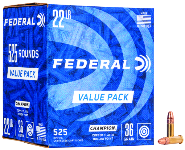 Federal Kleinkalibermunition .22 LR 2,3g Copper Plated Hollow Point Champion