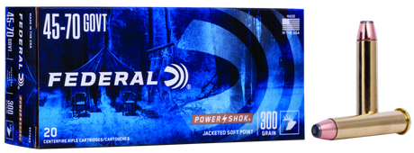 Federal Büchsenmunition .45-70 Gov 19,4g Jacketed Soft Point Power Shok