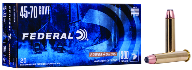 Federal Büchsenmunition .45-70 Gov 19,4g Jacketed Soft Point Power Shok