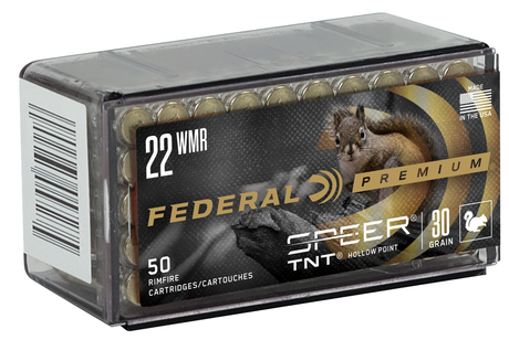 Federal Büchsenmunition Premium .22 Win. Mag. 1,9g TNT Jacketed Hollow Point Varmint & Predator