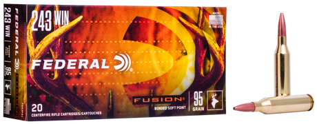 Federal Büchsenmunition .243 Win. 6,2g Fusion Soft Point