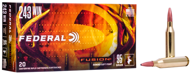 Federal Büchsenmunition .243 Win. 6,2g Fusion Soft Point