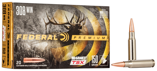 Federal Büchsenmunition Premium .308 Win. 9,7g Barnes Triple-Shock X Bullet (TSX) Vital Shok