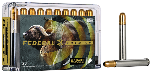 Federal Büchsenmunition Premium .458 Lott 32,4g Trophy Bonded Sledgehammer Solid Cape Shok