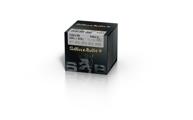 Sellier & Bellot Büchsenmunition 7,62 x 39 8g Full Metal Jacket Schüttpackung mit 50 Stück