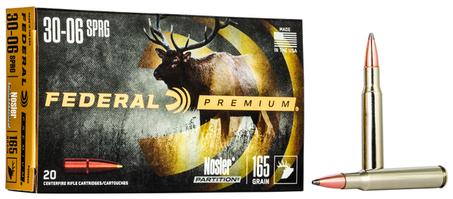 Federal Büchsenmunition Premium .30-06 Spring 10,7g Nosler Partition