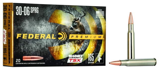 Federal Büchsenmunition Premium .30-06 Spring 10,7g Barnes Triple-Shock X Bullet (TSX) Vital Shok