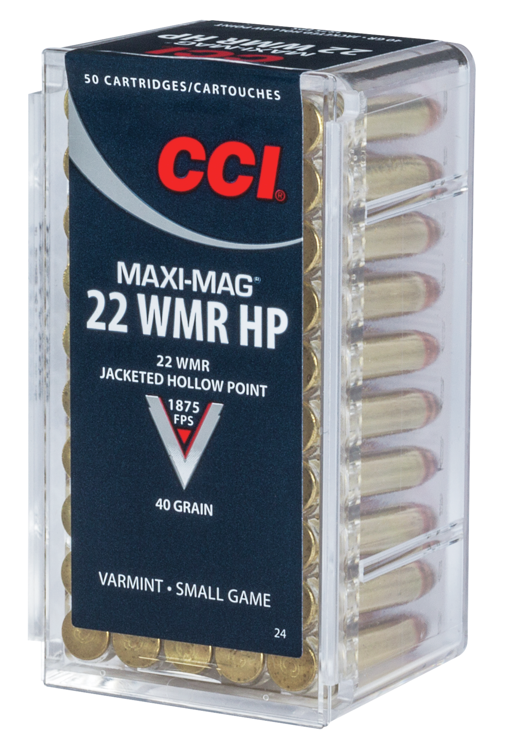 CCI Büchsenmunition .22 Win. Mag. 2,6g Jacketed Hollow Point Maxi Mag