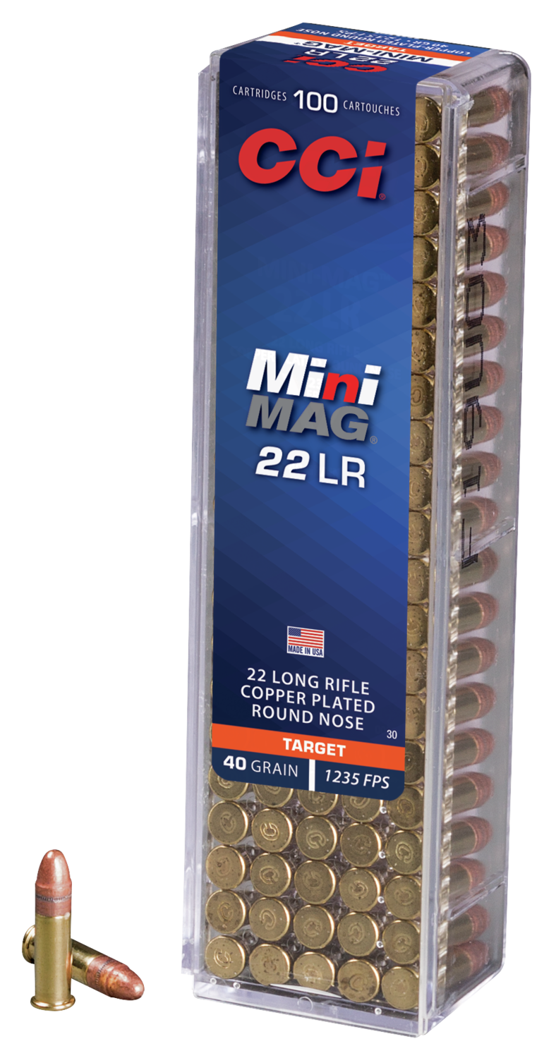 CCI Kleinkalibermunition .22 LR 2,6g Copper Plated Round Nose Mini Mag