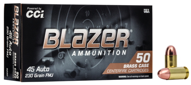 Blazer Pistolenmunition .45 Auto 14,90g Full Metal Jacket Brass