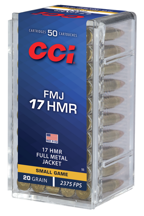 CCI Kleinkalibermunition .17 HMR 1,3g Full Metal Jacket