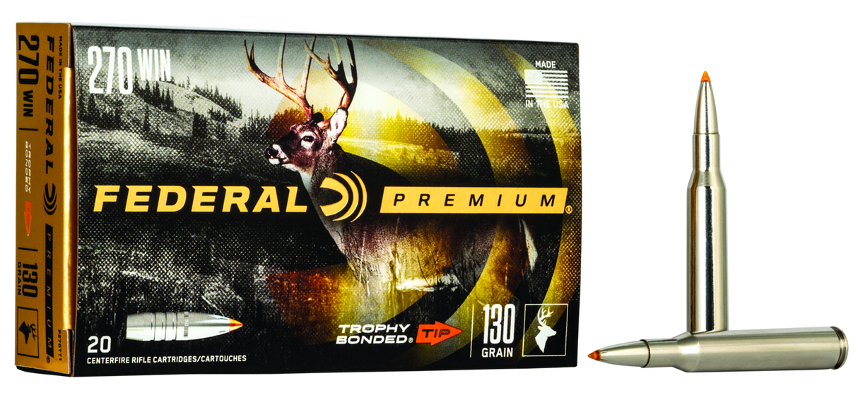 Federal Büchsenmunition Premium .270 Win. 8,4g Trophy Bonded Tip Vital Shok