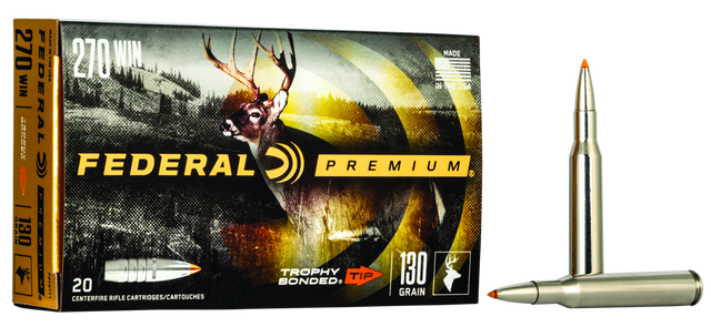 Federal Büchsenmunition Premium .270 Win. 8,4g Trophy Bonded Tip Vital Shok