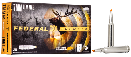 Federal Büchsenmunition Premium 7 mm Rem. Mag. 10,4g Trophy Bonded Tip Vital Shok