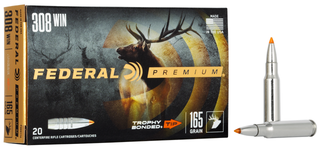 Federal Büchsenmunition Premium .308 Win. 10,7g Trophy Bonded Tip Vital Shok