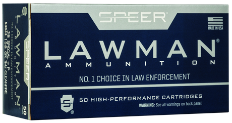 Speer Revolvermunition Lawman .38 Special 10,2g Total Metal Jacket +P