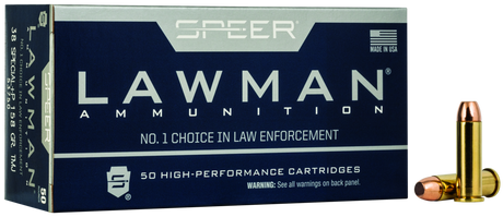 Speer Revolvermunition Lawman .38 Special 10,2g Total Metal Jacket +P Handgun Training