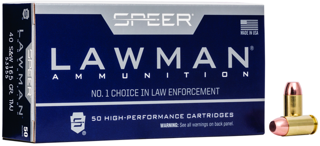 Speer Pistolenmunition Lawman .40 S&W 10,7g Total Metal Jacket Handgun Training
