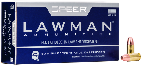 Speer Pistolenmunition Lawman 9 x 19 9,5g Total Metal Jacket Handgun Clean-Fire Training
