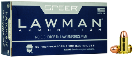 Speer Pistolenmunition Lawman .45 Auto 14,90g Total Metal Jacket Handgun Clean-Fire Training