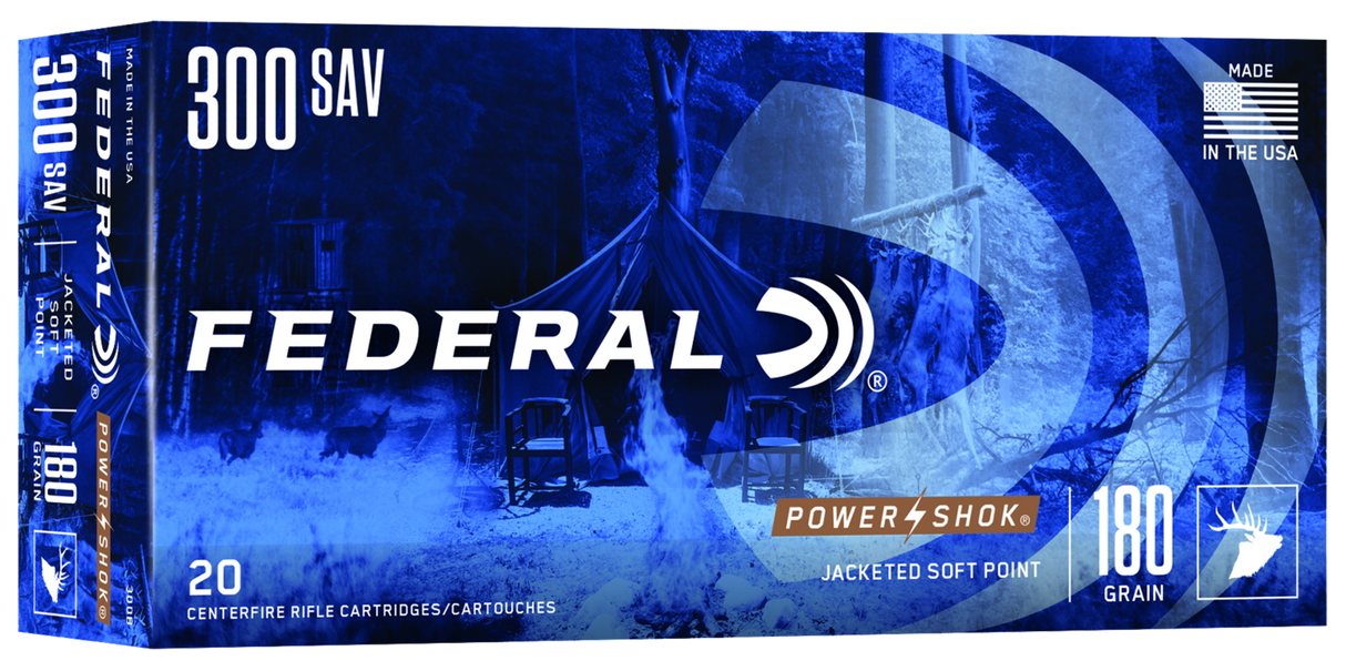 Federal Büchsenmunition .300 Savage 11,7g Jacketed Soft Point Power Shok