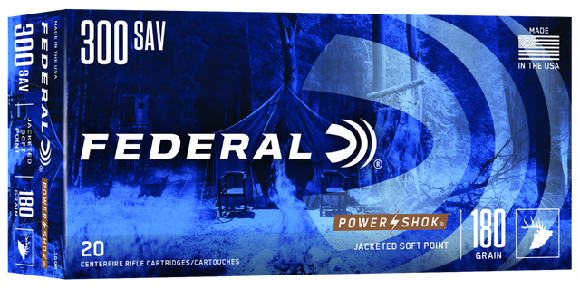 Federal Büchsenmunition .300 Savage 11,7g Jacketed Soft Point Power Shok