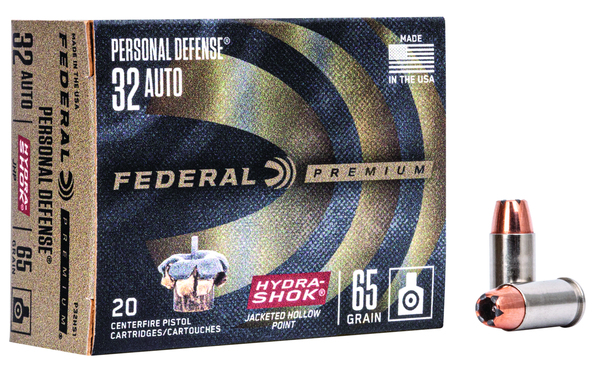 Federal Pistolenmunition Premium .32 Auto 4,2g Hydra-Shok Jacketed Hollow Point
