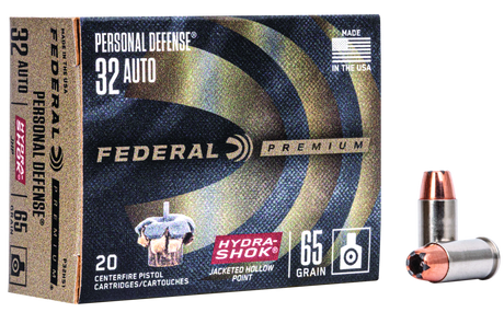 Federal Pistolenmunition Premium .32 Auto 4,2g Hydra-Shok Jacketed Hollow Point