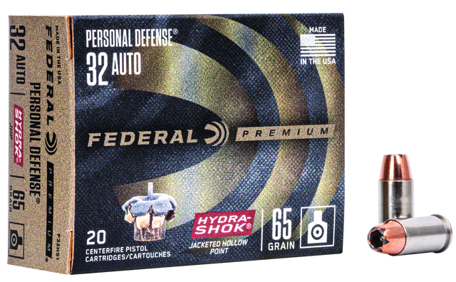 Federal Pistolenmunition Premium .32 Auto 4,2g Hydra-Shok Jacketed Hollow Point