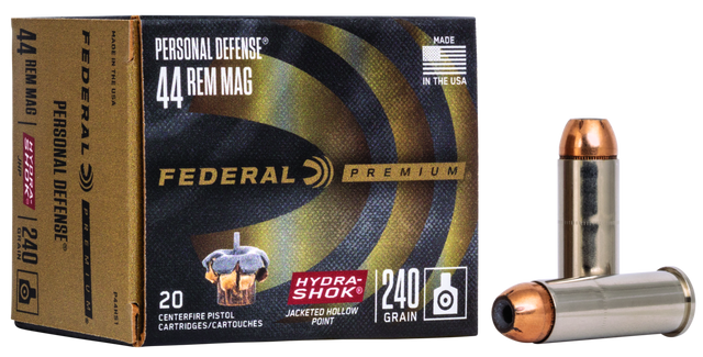 Federal Revolvermunition Premium .44 Rem. Mag. 15,6g Hydra-Shok Jacketed Hollow Point