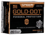 Speer Pistolenmunition Gold Dot 9 x 19 8g Gold Dot Hollow Point