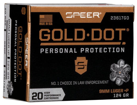 Speer Pistolenmunition Gold Dot 9 x 19 8g Gold Dot Hollow Point