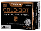Speer Pistolenmunition Gold Dot 9 x 19 9,5g Gold Dot Hollow Point