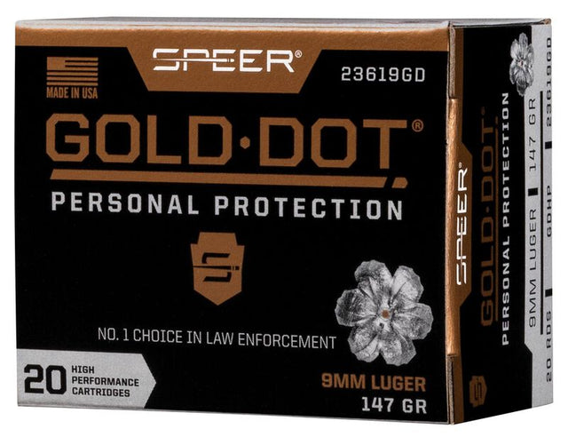 Speer Pistolenmunition Gold Dot 9 x 19 9,5g Gold Dot Hollow Point