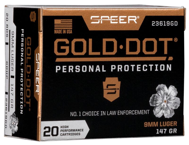 Speer Pistolenmunition Gold Dot 9 x 19 9,5g Gold Dot Hollow Point
