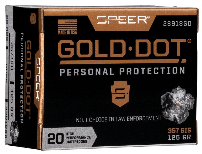 Speer Pistolenmunition Gold Dot .357 SIG 8,1g Gold Dot Hollow Point