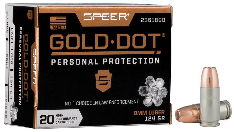 Speer Pistolenmunition Gold Dot 9 x 19 8g Gold Dot Hollow Point