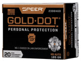 Speer Pistolenmunition Gold Dot .45 Auto 12,00g Gold Dot Hollow Point