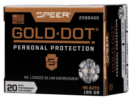 Speer Pistolenmunition Gold Dot .45 Auto 12,00g Gold Dot Hollow Point