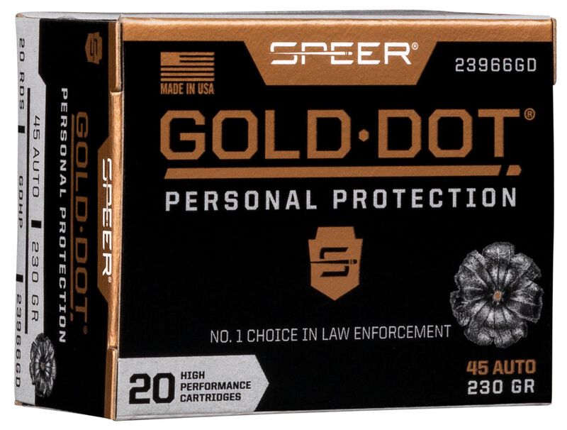 Speer Pistolenmunition Gold Dot .45 Auto 14,90g Gold Dot Hollow Point